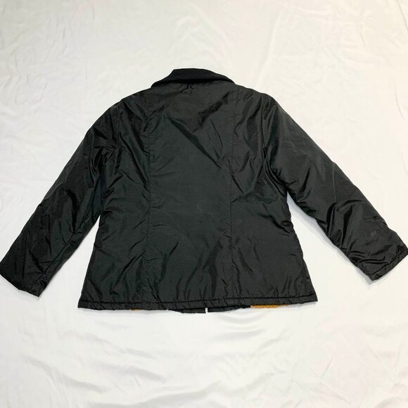VTG 70s Ski-Doo Bombardier Snowmobile Jacket Womens Medium Black Yellow Ski Coat - Picture 4 of 9